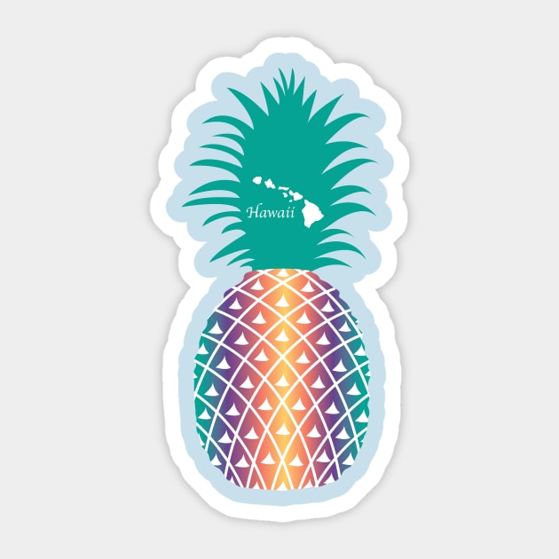 Hawaiian Pineapple Hawaii Sticker by KevinWillms1